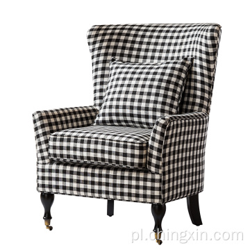Czarno-białe krzesło fotelu rekreacyjnego